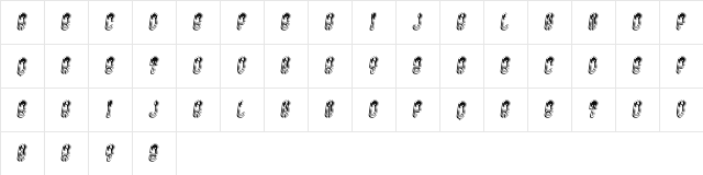 Emotion Straight Italic  glyph index