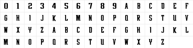 NFL Patriots Regular  glyph index