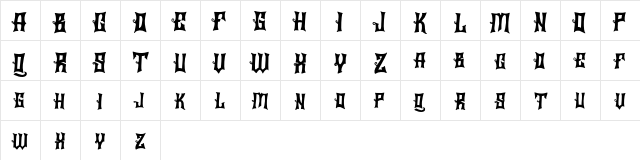 Braier FREE Regular  glyph index