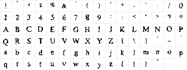 Assimilation Regular  glyph index