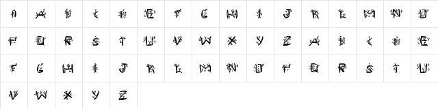 Ramada1 Regular  glyph index