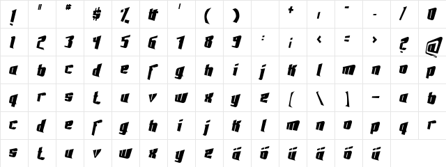 Fontovision III 3D no 2  glyph index