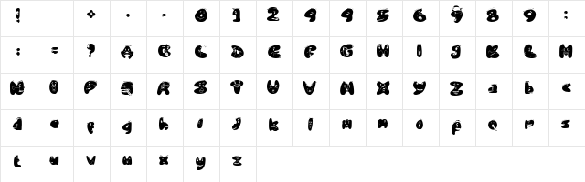 Sniffers Regular  glyph index