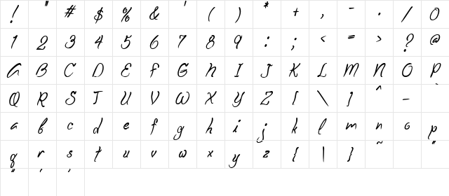 LD Chronicle Regular  glyph index