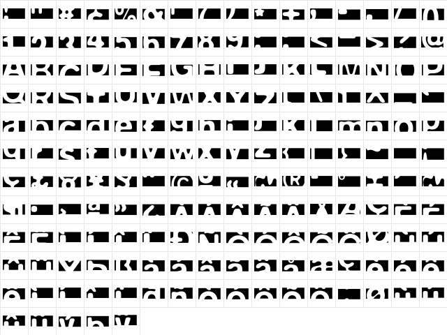 FPeep NegativeBig  glyph index