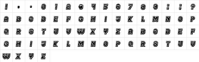 Network Italic  glyph index