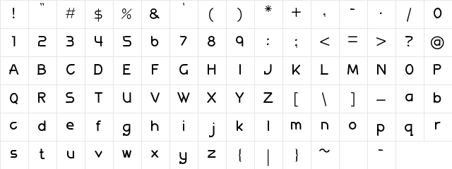 Allenatore Regular Regular  glyph index