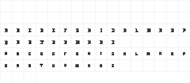 Robus Regular  glyph index