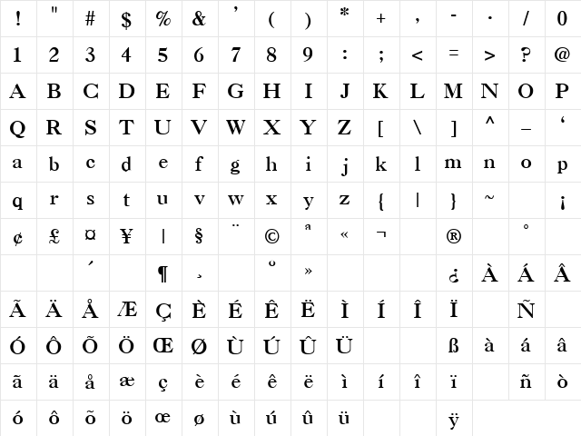 Get The Lead Out 1 Regular  glyph index