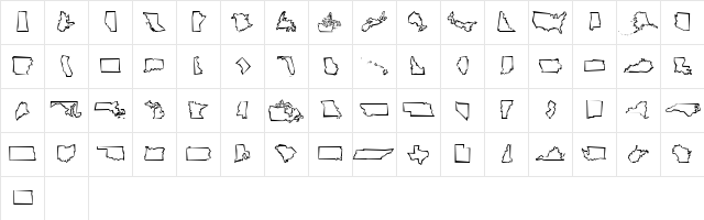 Mini Pics Borderline Cutout Regular  glyph index