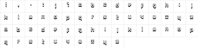 06 29 Regular  glyph index