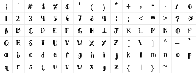 KBLimeLight Light  glyph index
