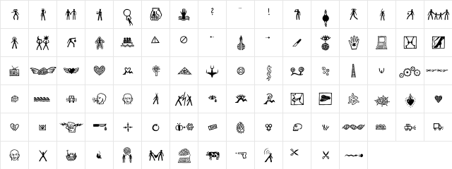 Elementary Life  glyph index