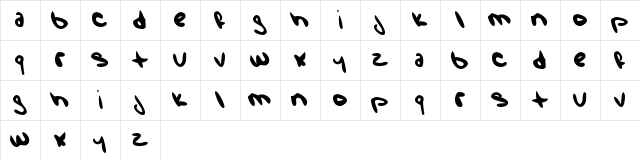 Wise Rabbit Says Regular  glyph index