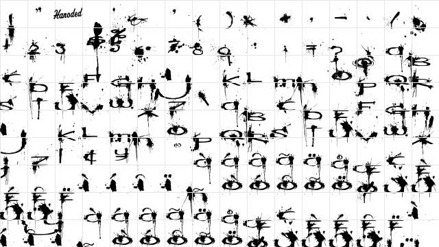 Windshield Massacre Regular  glyph index