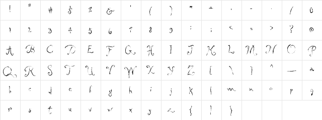 AL Gypsy Regular  glyph index