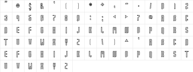 Armin Regular  glyph index
