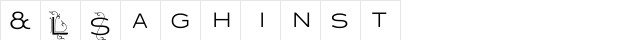 Copperplate Deco Sans Light Regular  glyph index