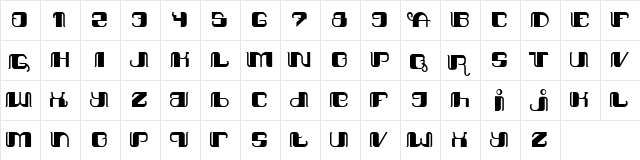 Kediriku Bagus Regular  glyph index