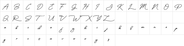 MangoSign Regular  glyph index