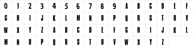 NHL Minnesota Regular  glyph index