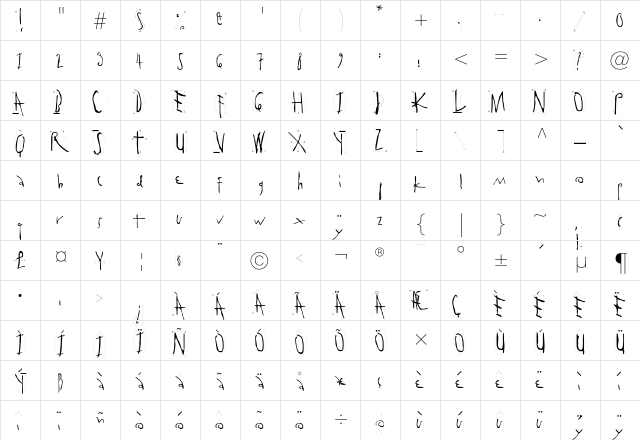 NoweAtenyVol2LL Regular  glyph index