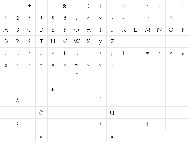 Darkside 2 Regular  glyph index