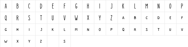 Dutchy Free Rough  glyph index