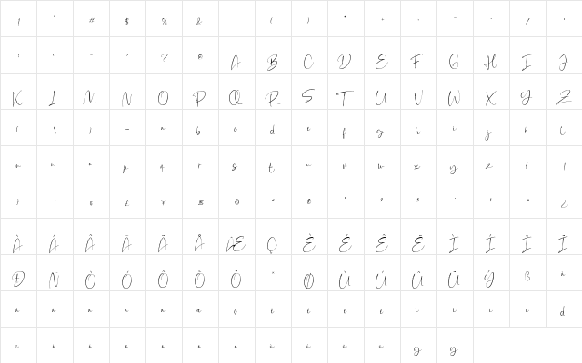 Barcelona Historia Regular  glyph index