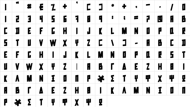 Data Trash #2  glyph index