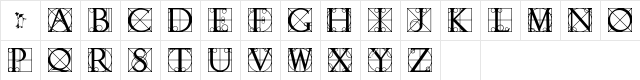 Walrod Initials  glyph index
