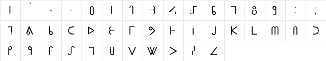 Nunavik Medium  glyph index