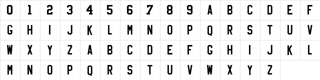 NHL NY Islanders Regular  glyph index