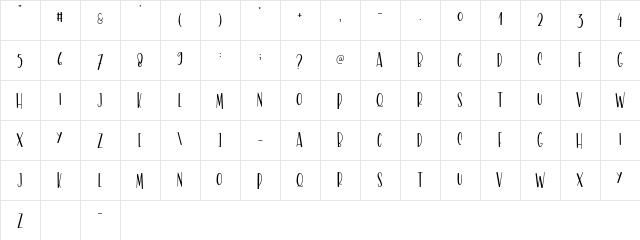 Modern Leaves Regular  glyph index