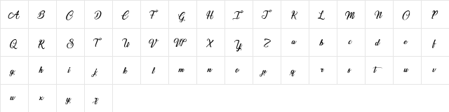 Special Valentine Italic  glyph index