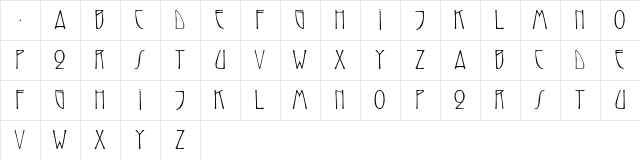 ReynoldCaps Regular  glyph index