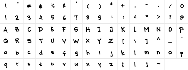 I LOVE INDONESIA Regular  glyph index