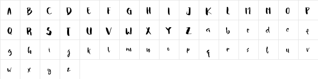 valentine season Regular  glyph index