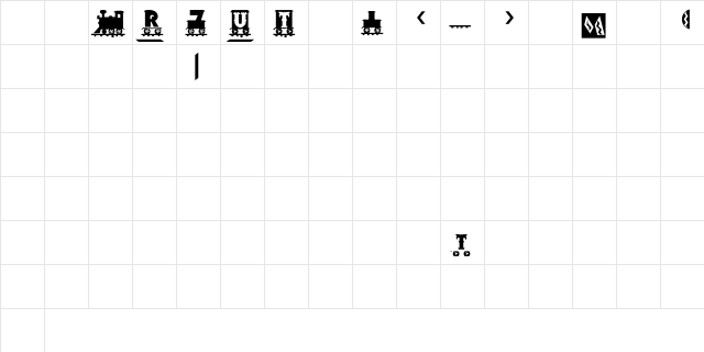 RSToyBlock Regular  glyph index