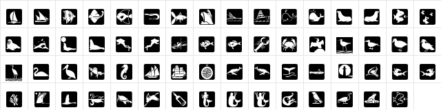 Maritime Reversed Normal  glyph index