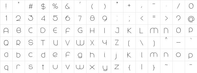 Rounded, two. Regular  glyph index