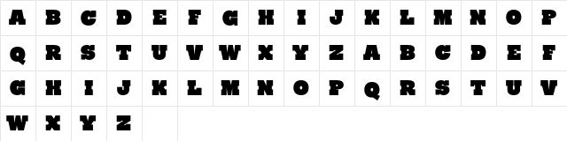 Ryno Slab Demo Regular  glyph index