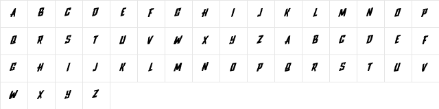 Upjohn  Rough Regular  glyph index