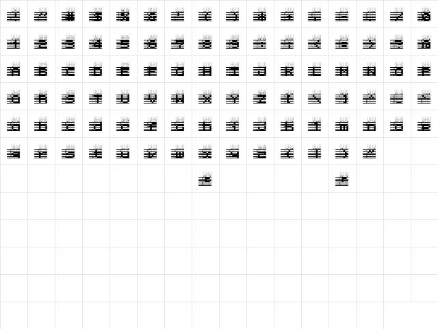 Logic twenty-five A Regular  glyph index