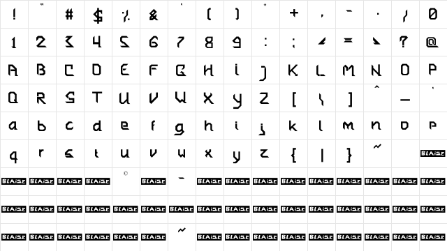 Blame my parents... Regular  glyph index
