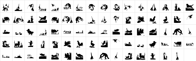 KarawaneSilhous Regular  glyph index