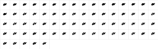 KR Julies Turtle Rescue Regular  glyph index