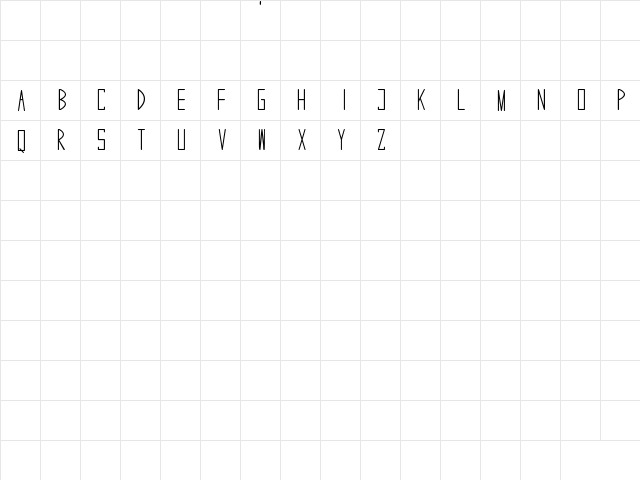 GB nametag Regular  glyph index