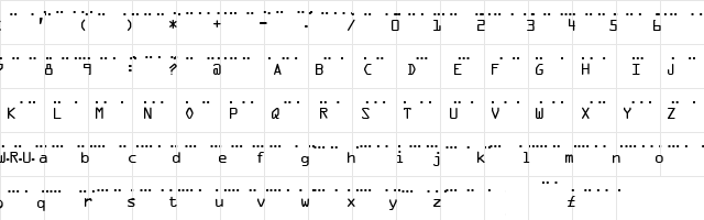 MC morse_VanDuuren_7_Unit S Regular  glyph index