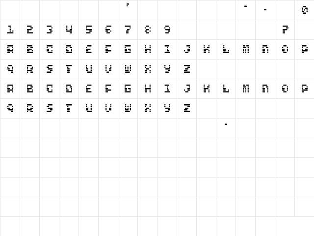 Freelance Kamchatka Regular  glyph index